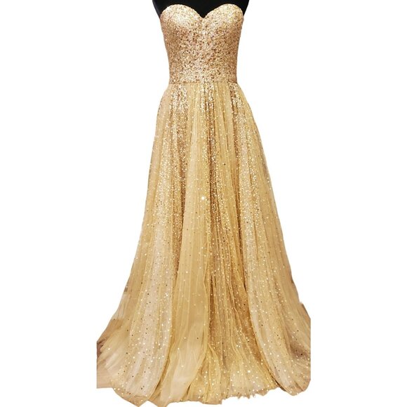Wow Luxurious Couture Designer Evening Party Prom Glamorous Ballgown Gown Dress - Picture 13 of 16